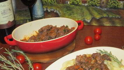 рагу из кролика в вине с тальятелле