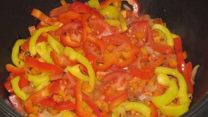 рагу из куриных сердечек в мексиканском стиле