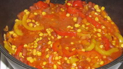 рагу из куриных сердечек в мексиканском стиле