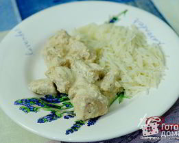 Рагу из курицы со сливками и можжевельником