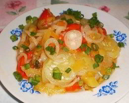 Рагу из овощей с огурцом