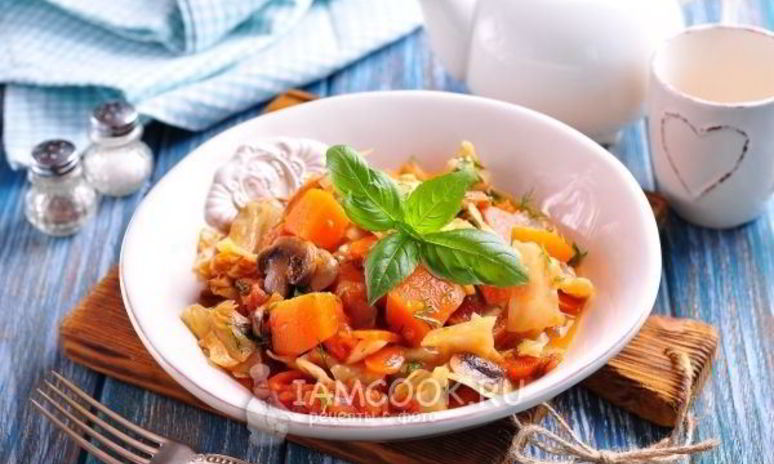 Рецепт рагу из тыквы с овощами