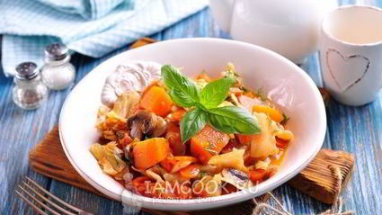 рагу из тыквы с овощами