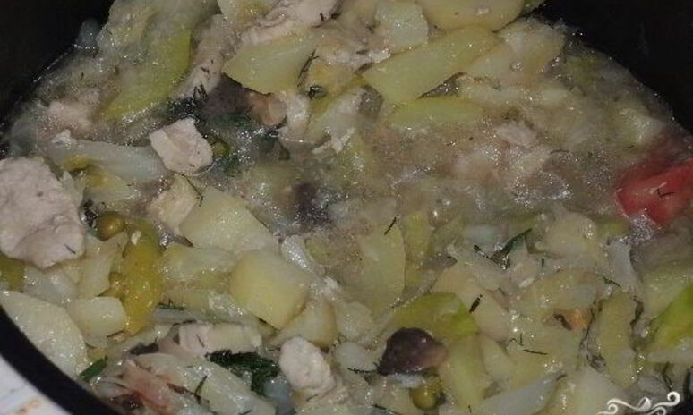 Рецепт рагу с грибами в мультиварке