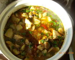 Рагу с мясом, грибами и овощами