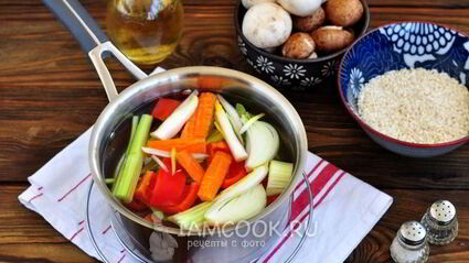 постное ризотто с грибами