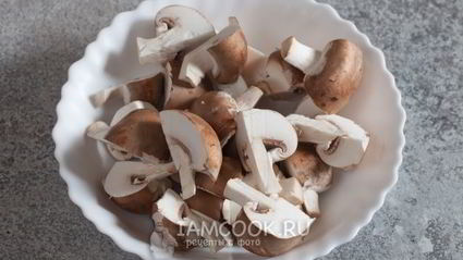 постное ризотто со спаржей и шампиньонами