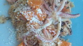 Ризотто из морепродуктов с кокосом