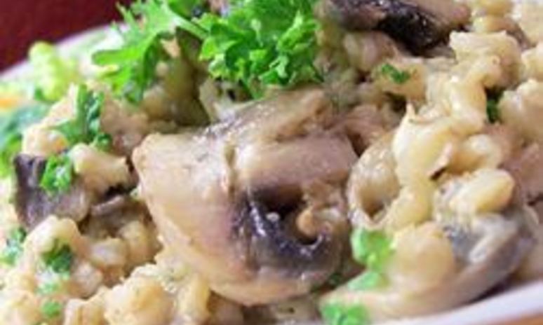 Рецепт ризотто из перловки с грибами