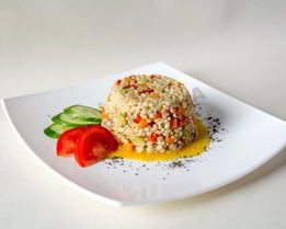 Ризотто из перловки с овощами