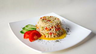 Ризотто из перловки с овощами