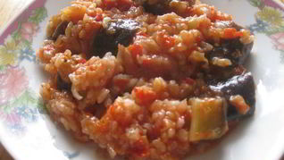 Ризотто с баклажанами