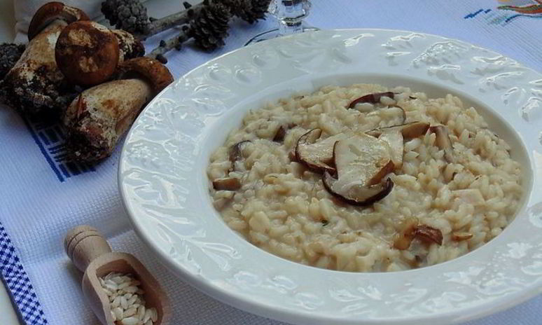 Рецепт ризотто с белыми грибами