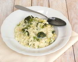 Ризотто с брокколи и пармезаном