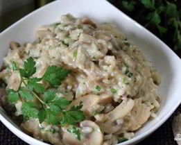 Ризотто с курицей и грибами