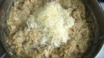 ризотто с курицей и грибами