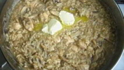 ризотто с курицей и грибами