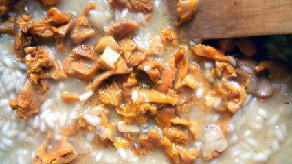 ризотто с лисичками