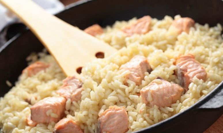 Рецепт ризотто с лососем