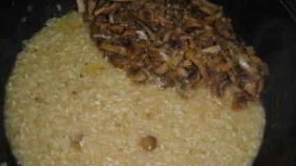 ризотто с сыром и грибами