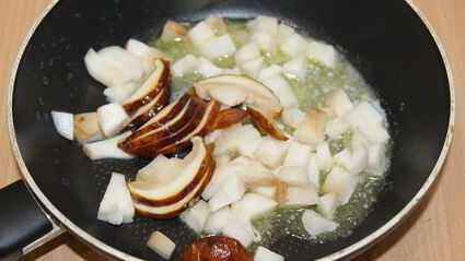 ризотто с тыквой и белыми грибами