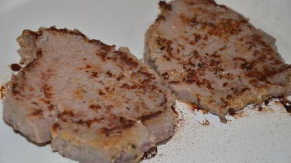 ризотто со свеклой и стейками