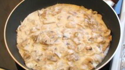 горбуша, жаренная с грибами