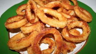 Кальмары кольцами в пивном кляре