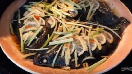 камбала по-китайски на пару