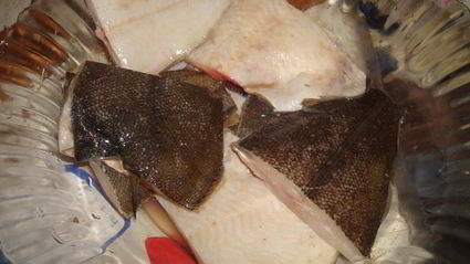 камбала в белом вине с томатным соусом