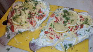 Камбала в духовке