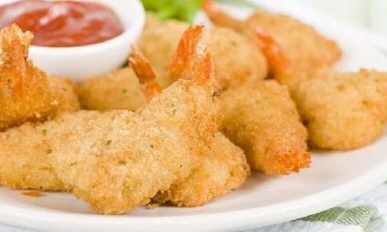 Рецепт хрустящих креветок в панировке