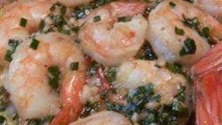 Королевские креветки скампи с чесноком