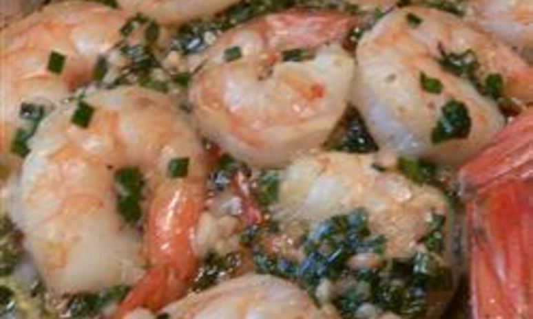 Рецепт королевских креветок скампи с чесноком