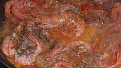 креветки в белoм винe