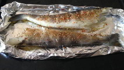 ледяная запеченая в духовке с овощным гарниром