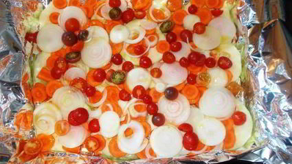 лещ, запеченный с овощами