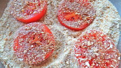 лосось в сливках и помидоры-гриль