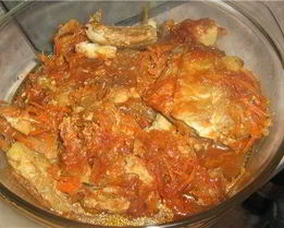 Рыба, тушеная с овощами