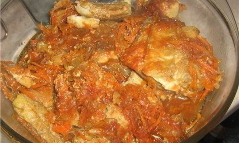 Рецепт рыбы, тушеной с овощами