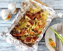 Щука с картофелем и майонезом в духовке