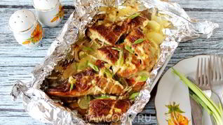 Щука с картофелем и майонезом в духовке