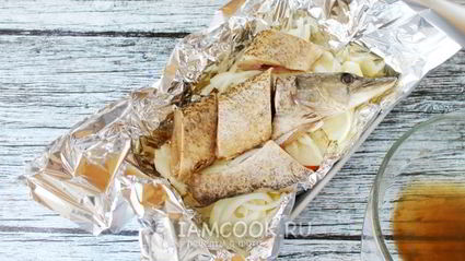 щука с картофелем и майонезом в духовке