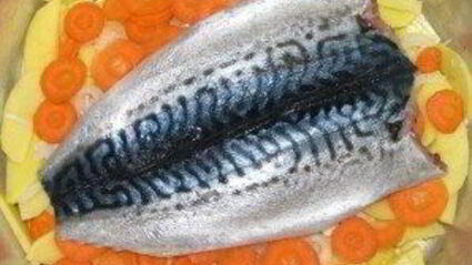 скумбрия в духовке с картофелем