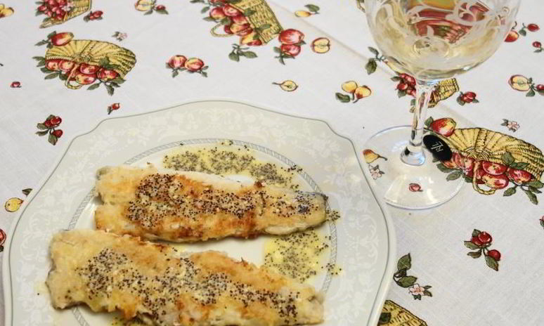 Рецепт судака под маковым соусом