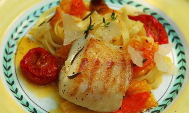 Рецепт трески, запеченной с тальятелли