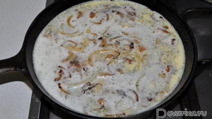 треска, запеченная в омлете