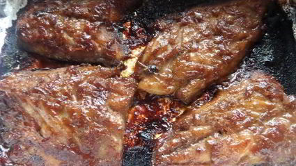 запеченная скумбрия с японской лапшой