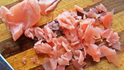 запеченная скумбрия с японской лапшой