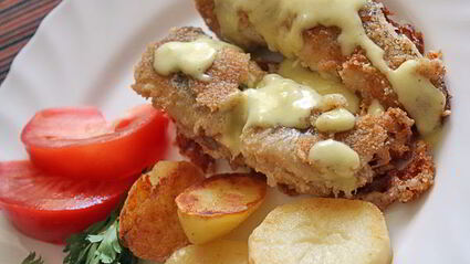 жареная рыба с миндальной корочкой